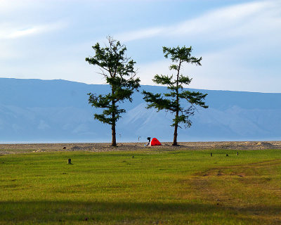 Camping at Sarajskij Bay