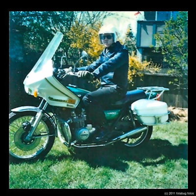 Me with my Kawasaki 650 back in the 1980's