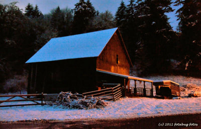 Barn  and Snow