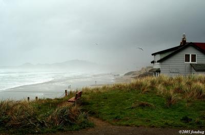 Beach overlook at Newport, Oregon