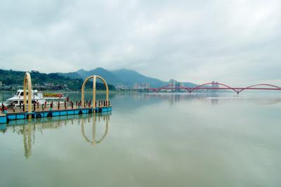 The Guandu Wharf and Guandu Bridge