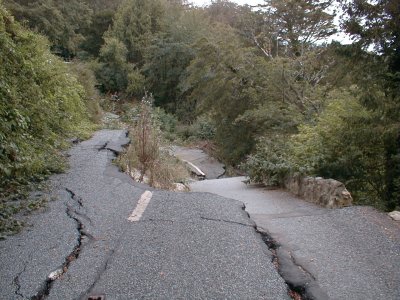 Collapsed road, Isle of Wight