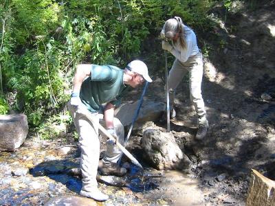 Volunteers doing Trail Work