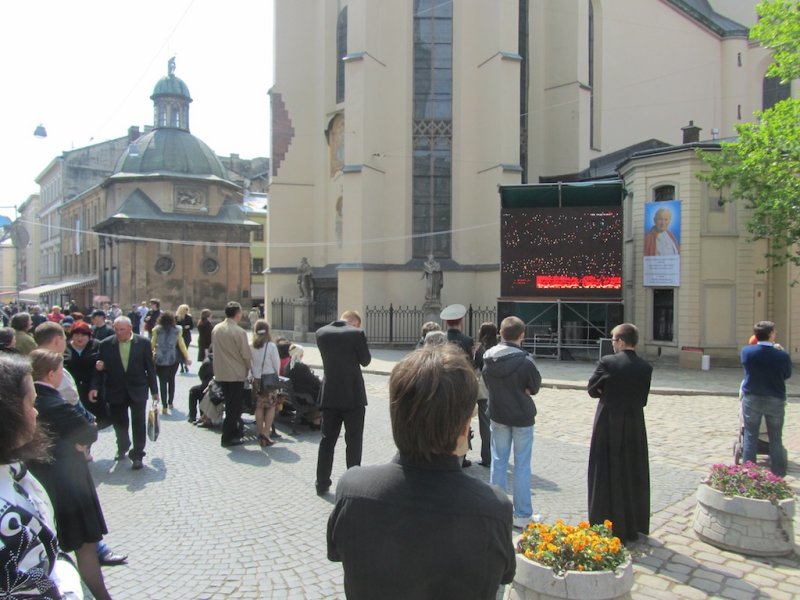 at a Polish cathedral...