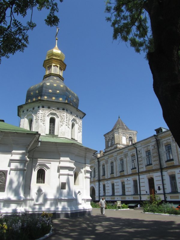 ...a large monastery complex with churches and monks caves