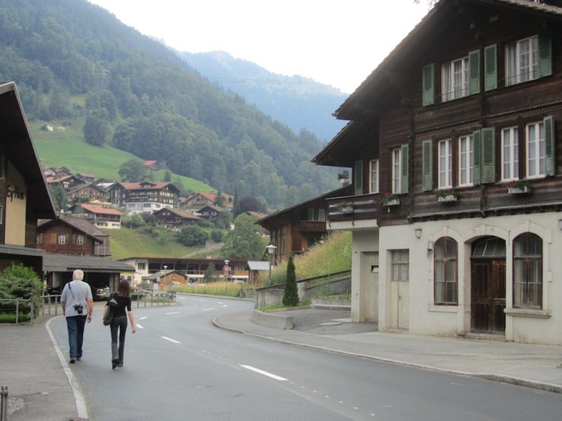at last we arrive in Lauterbrunnen, in the Bernese Highlands
