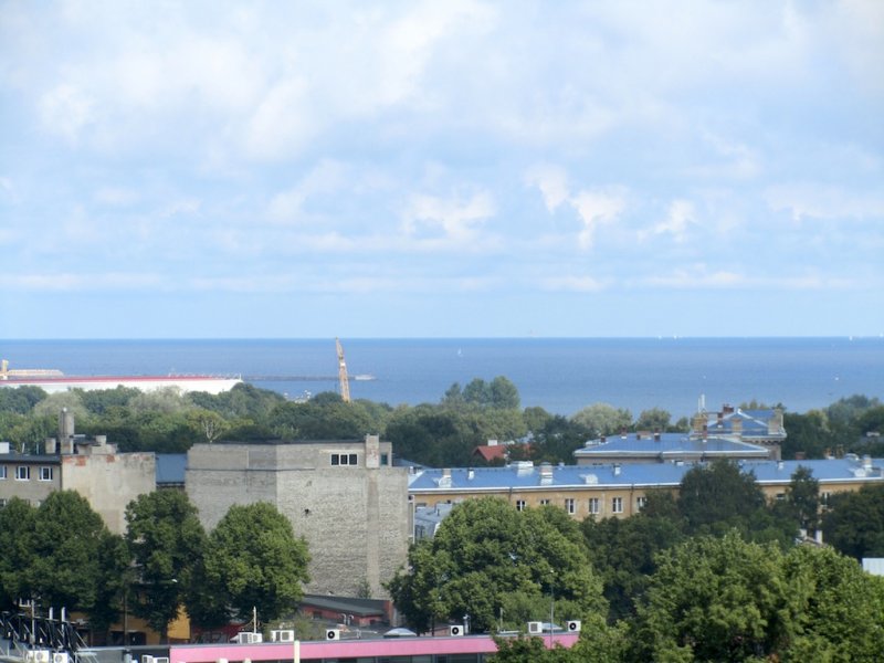 a view from the castle over the Baltic, toward Finland
