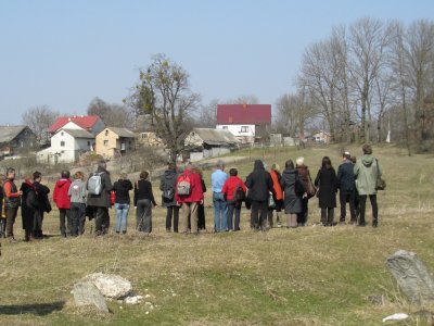 the group assembles at the site