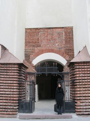 the entrance is plain compared to the interior