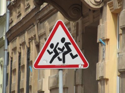 street crossing can be dangerous!