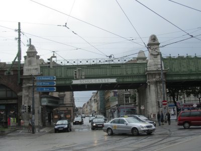 an elevated section of the historic U6 line