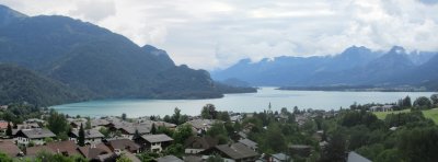 panorama: St. Gilgen and the Wolfgangsee