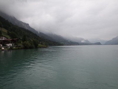 the next day, with overcast skies, we head toward Interlaken and the Brienzer See