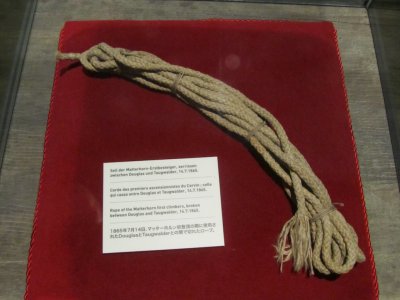 this is the rope that cost four lives in the first successful ascent of the Matterhorn (1865)