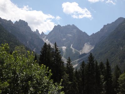 continuing on through the Giulian Alps, and out of Italy