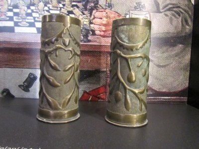vases carved from WWI artillery shells