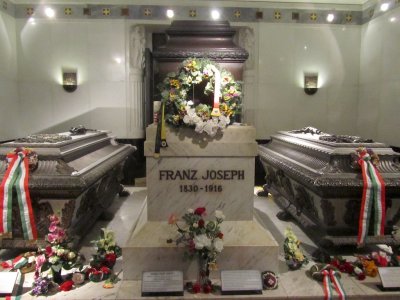 in the Imperial Crypt of the Habsburgs, under the Capuchin church