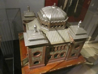 a model of the synagogue in the southern city of Malmö