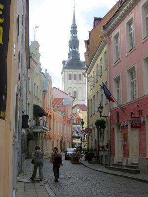 walking up the medieval streets