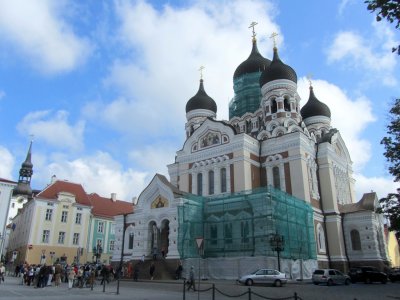 in the upper old town, the Russian orthodox Nevsky cathedral