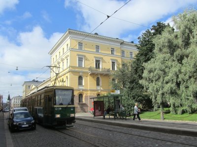 one of the many trams en route thru the old town