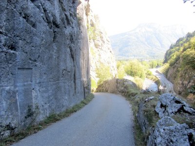 Roman road cut into the rock near Dingy-Saint-Clair