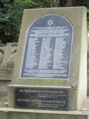 a memorial to Jews killed during the war