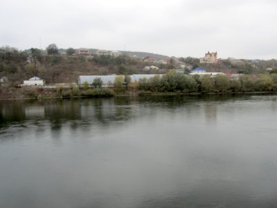 a view across the Dniester to Moldova