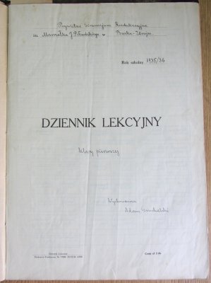  Inside the 1935/36 record book for the school, with students and teachers information and photos