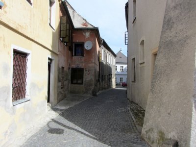 away from the center, the streets are narrow and twisting