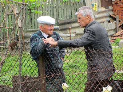 Mr. Vorobets is speaking with a man on Zelena today, guessing he may know of more stones