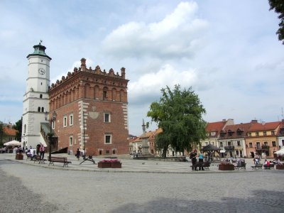 here is the market square of Sandomierz...
