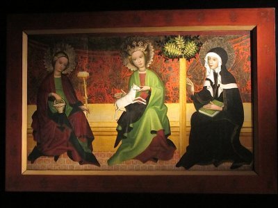 Mary, Agnes, and Clara by a local 15th-c. artist