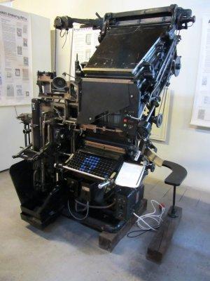 elsewhere the museum has an amazing collection of printing machines...