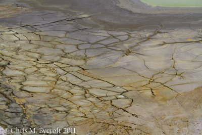 Patterns, dried up Crater Lake