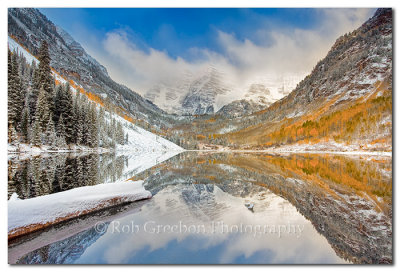 Maroon Bells after an early snow