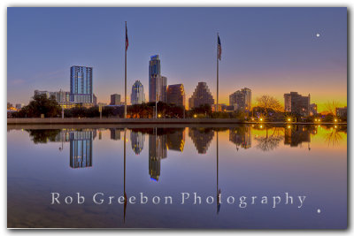 Austin Skyline from Long Center pool