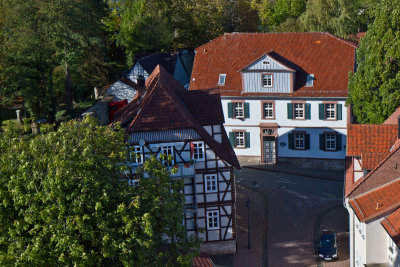 Korbach, Blick vom Tylenturm auf das Haus der Musik