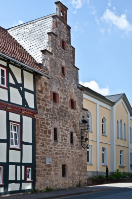 Korbach, das gotische Spukhaus, erbaut 1300 n. Chr.