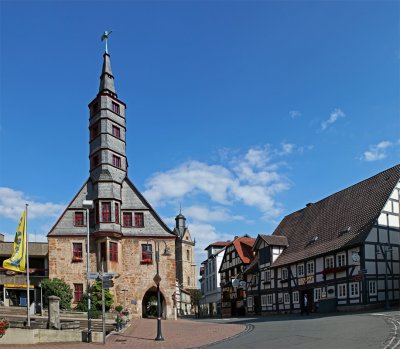 Korbach, Rathaus, Kilianskirche, Stechbahn