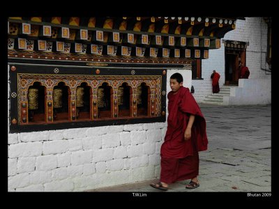 Monk walking