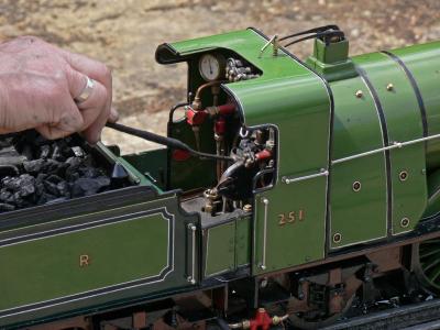 Model steam trains at Tonbridge