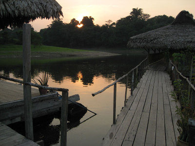 Dawn at Uacari Lodge