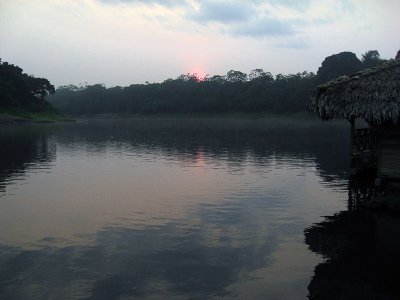 Dawn at Uacari Lodge
