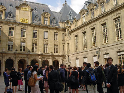 Our group in the courtyard of the Sorbonne.