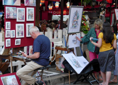 Artists on the Place des Tertres.