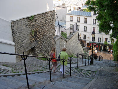 Lots of the streets in Montmartre are actually staircases.
