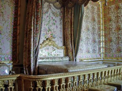The queen's bed, in which Marie Antoinette (and others) did actually sleep.