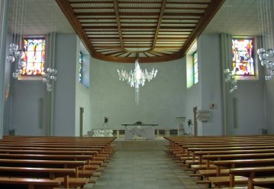 The church interior - I absolutely love the simplicity and natural feel. This is one of the prettiest churches I've ever seen.