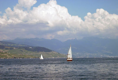 Sailboats on the lake - it was a ridiculously beautiful day.